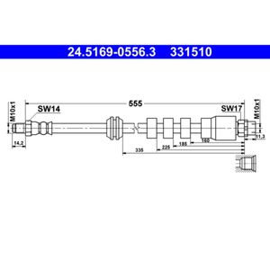 Bremsschlauch ATE 24.5169-0556.3 für BMW 5er