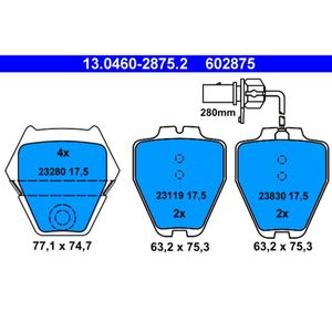 Bremsbelagsatz Scheibenbremse ATE 13.0460-2875.2 für Audi VW A4 B5 Avant