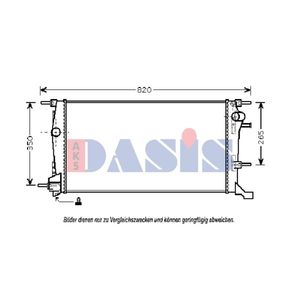 Kühler Motorkühlung AKS DASIS 180065N für Renault Megane CC III Grandtour