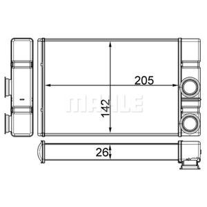 Wärmetauscher Innenraumheizung MAHLE AH 260 000S für Saab Chevrolet Opel 9-5