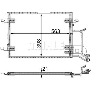 Kondensator Klimaanlage MAHLE AC 352 000S für Audi VW A4 B5 Avant A6 C4