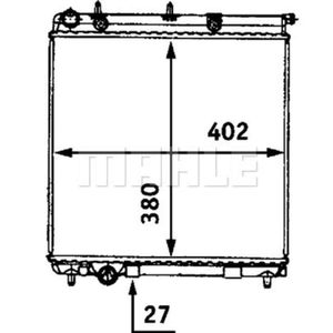 Kühler Motorkühlung MAHLE CR 558 000S für Citroën Peugeot DS C3 I Pluriel Ds3